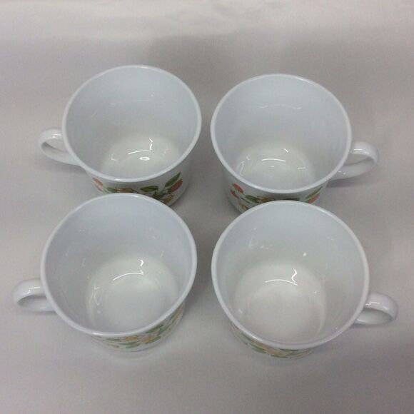 Vintage Corelle Strawberry Sundae 8oz Tea/Coffee Cups/Mugs Set of 4 Collectible - Picture 5 of 8